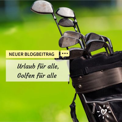 Golftasche mit vielen Golfschläger